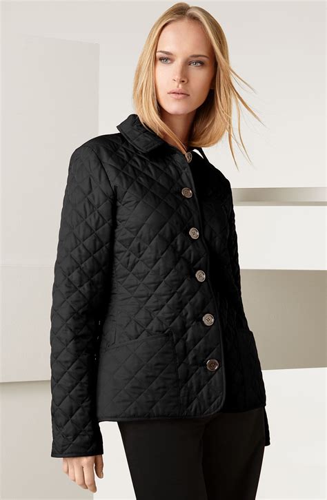 burberry brit black quilted coat|Burberry quilted coat nordstrom.